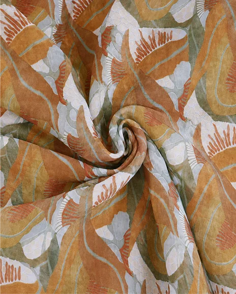 Leaf print fabric