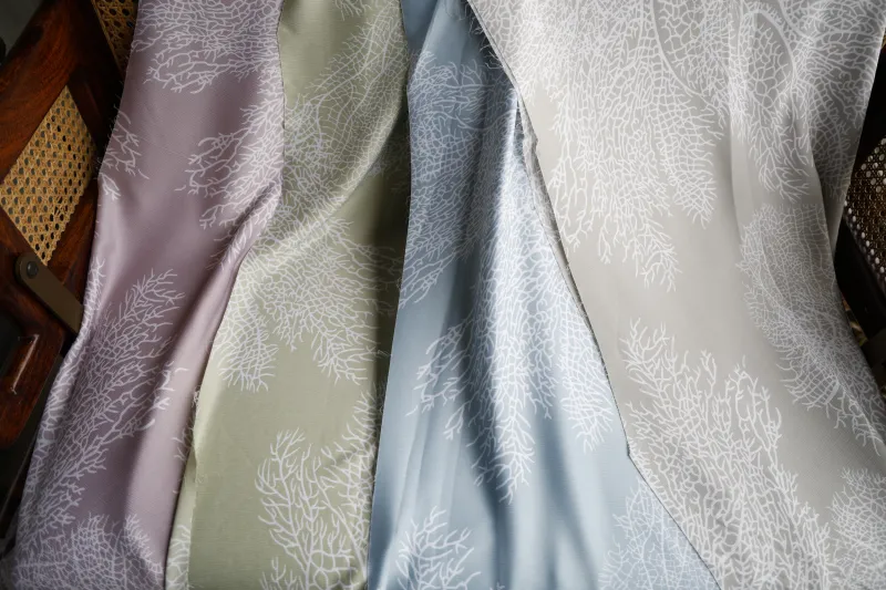Saffron Satin printed fabric